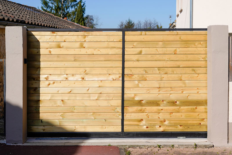 Wood Gate Installed