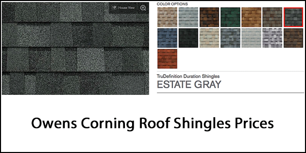 Owens Corning Shingle Prices