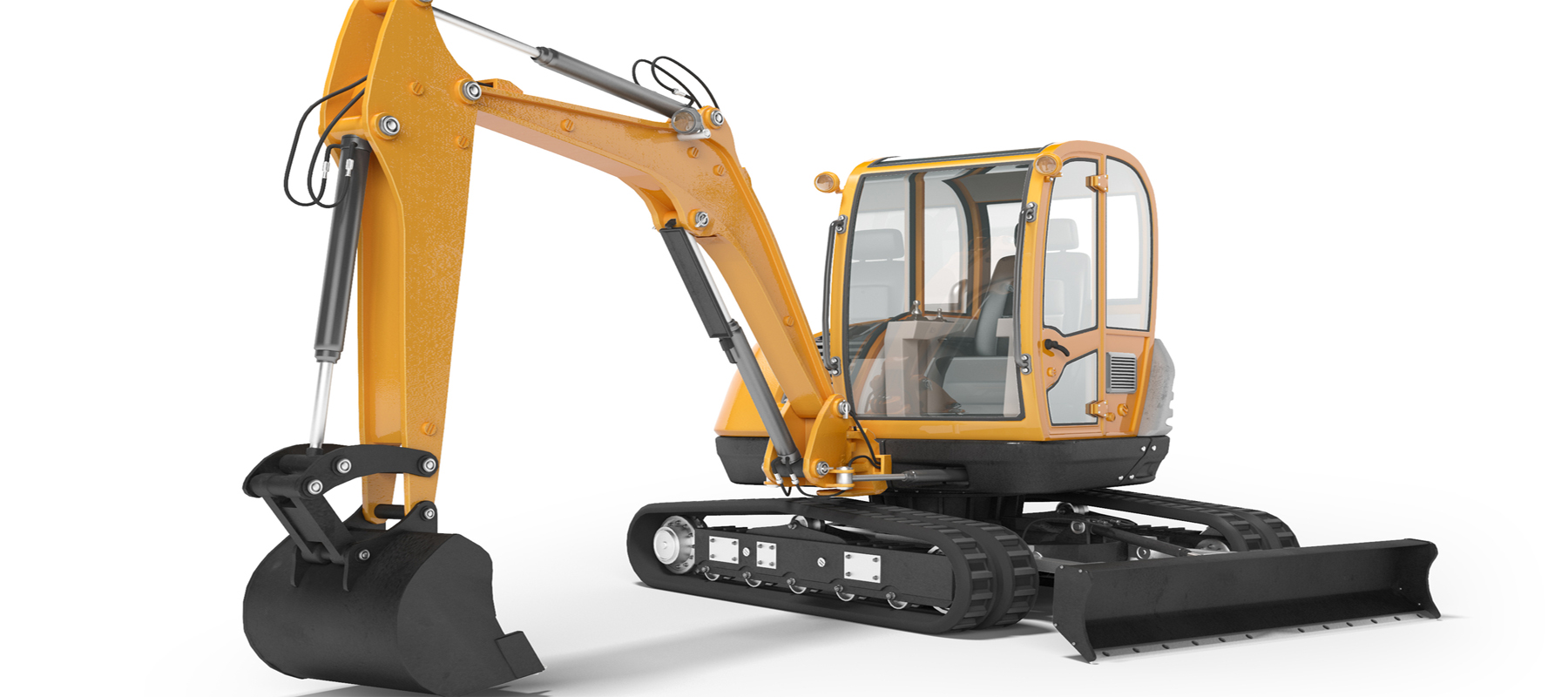 New Orange Mini Excavator with Hydraulic Leveling Bucket