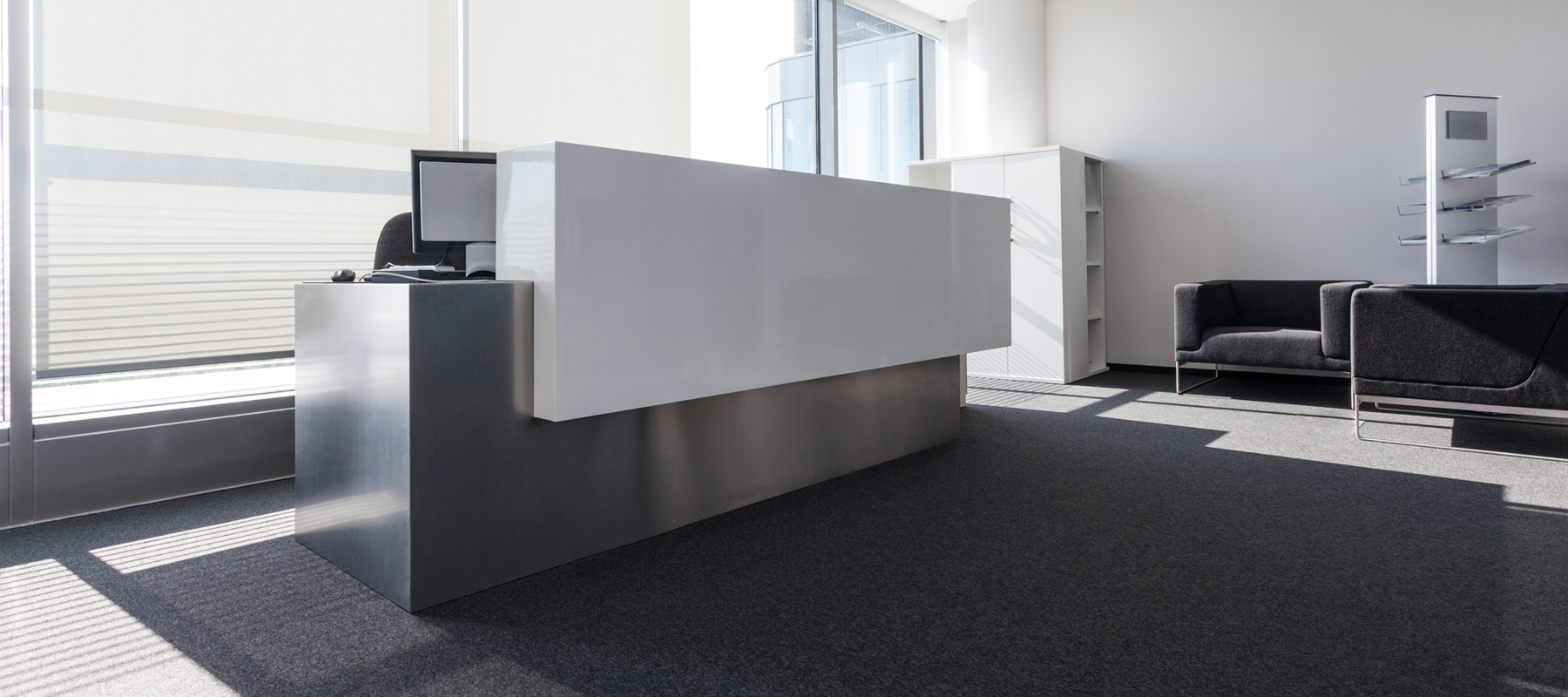 Modern Reception Desk in Office