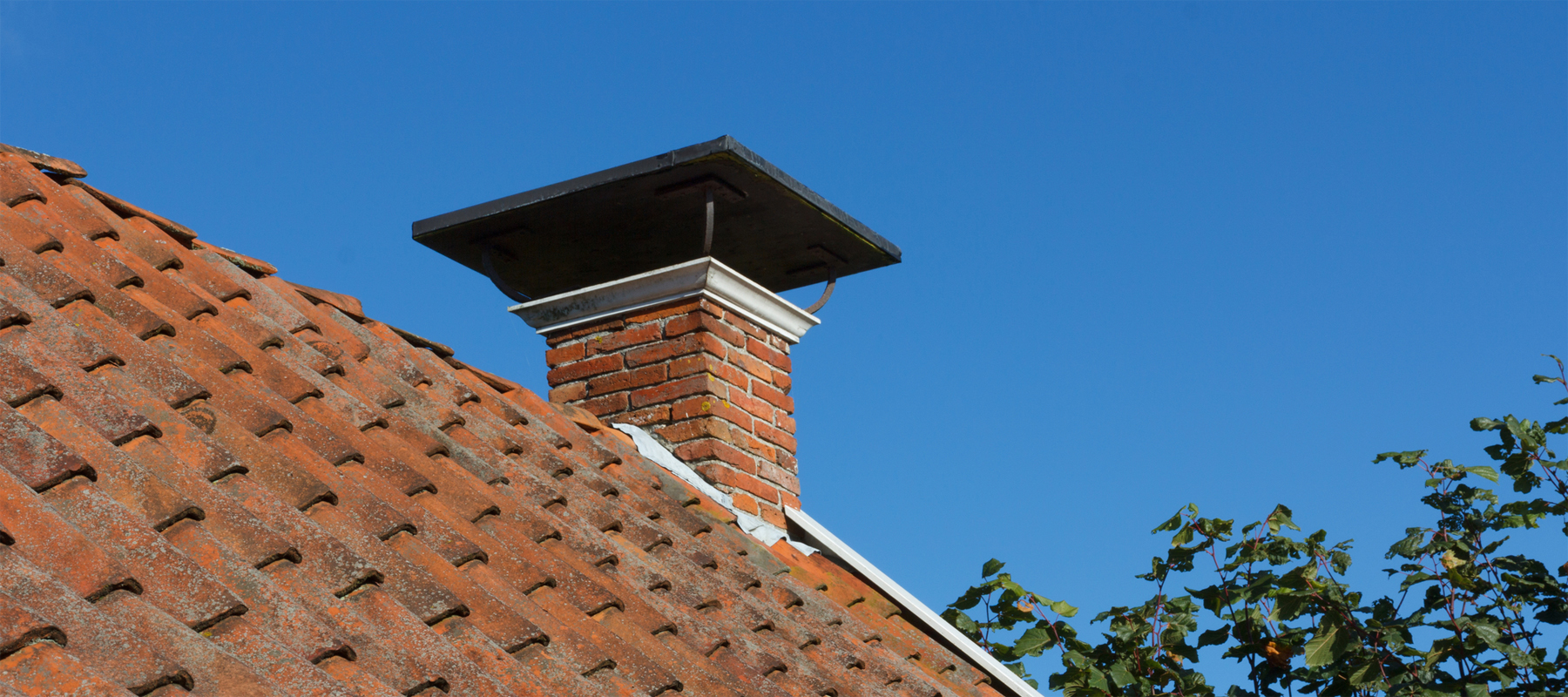 Clay Roof with Chimney Cap