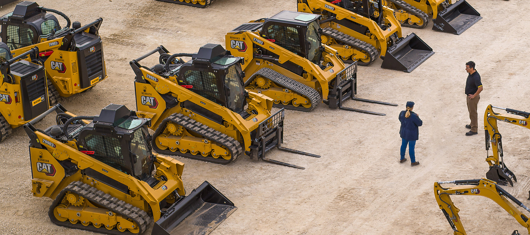 A Cat skid steer loader