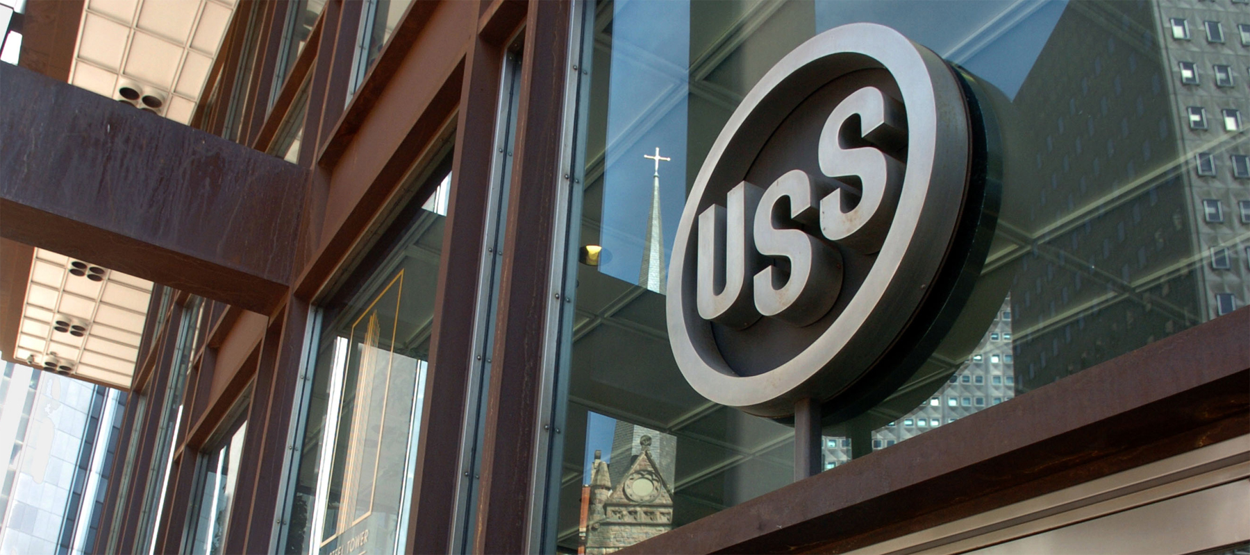 US Steel Corporation Logo on a Metal Building